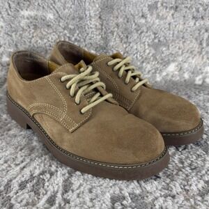 Rugged Outback Size 8.5 Suede Leather Lace Up Oxford Dress Shoes Brown Mens